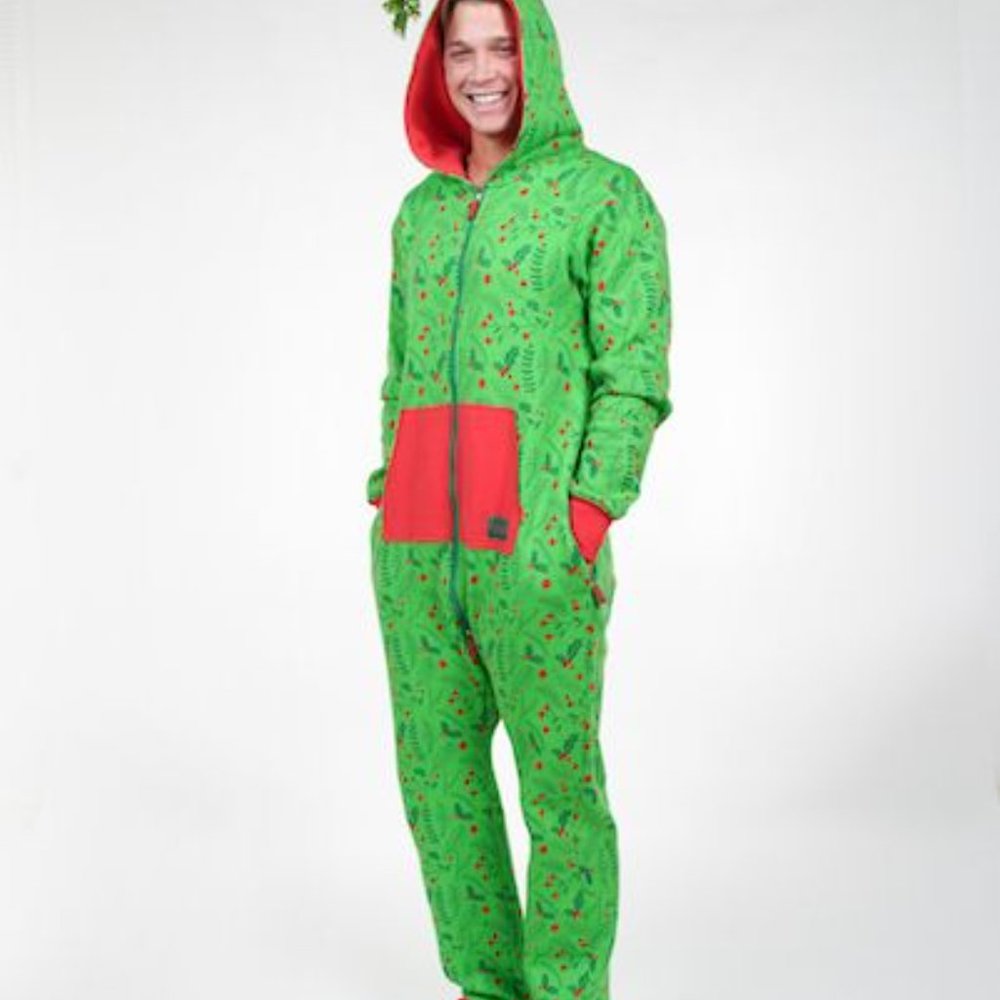 Tipsy Elves Christmas Onesie Pajamas Jumpsuit MED